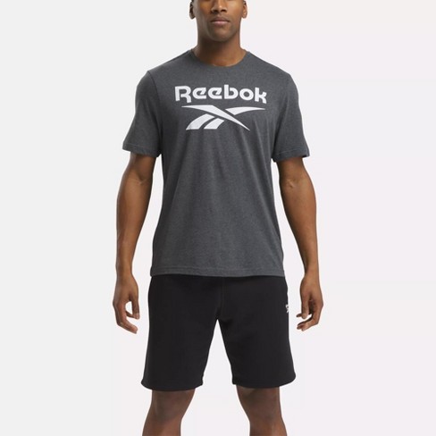 Reebok Apparel Men Reebok Identity Fleece Stacked Logo Pullover Hoodie