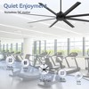 Airsurfer 84-in Matte Black Ceiling Fan, 8 ABS Blades, Lightless, Indoor/Outdoor Use, Remote Included, 6", 12", 24" Downrods - 3 of 4