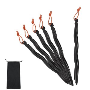 Unique Bargains High-strength Spiral Tent Pegs 1 Set - 1 of 4