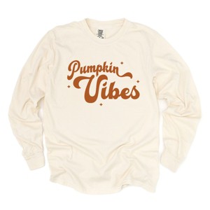 Simply Sage Market Pumpkin Vibes Stars Garment Dyed Long Sleeve - 1 of 4