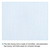 Unique Bargains Microfiber Non-slip Ultra Absorbent Quick Drying Dish Drying Mat 15.75 x 11.82 Inch Blue 2 Pcs - 4 of 4