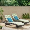 GDFStudio Olivia Rattan Armed  Adjustable Chaise Lounges with Striated Cushion(Set of 2) - 2 of 4