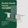 Cobbe Bathroom Faucet 4-Inch Double Handle with Pop-Up Drain and Supply Hoses Centerset Vanity Sink Faucets Brushed Nickel - 4 of 4