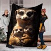 Meerkat Pattern Flannel Blanket, All Season Soft Cozy Polyester Throw for Car, Sofa, Bed, Indoor Outdoor Use, Christmas Gift. - 3 of 4