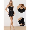 Allegra K Women's Tie Neck Sleeveless Sheer Club Party Glitter Crop Top - 2 of 4