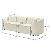NicBex 87.25 Inch Modern Velvet Curved Sofa with 2 Throw Pillows for Living Room,Bedroom,Office,Apartment - 3 of 4