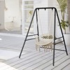 KTMBDW Hammock Chair Stand, Heavy-Duty Steel 300LBS Multi-Use Hammock Stand for Outdoor Indoor, Swing Chair not Include - 3 of 4