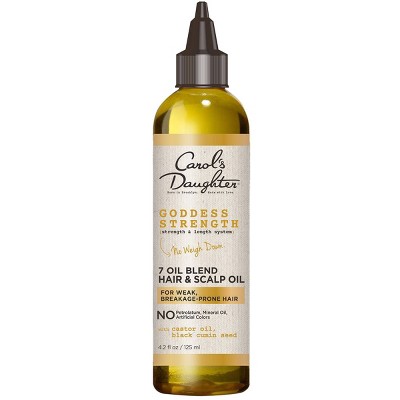 Carol&#39;s Daughter Goddess Strength Scalp Oil and Hair Oil Deep Treatment with Castor Oil for Breakage Prone Hair - 4.2 fl oz