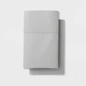 Solid Easy Care Pillowcase Set (Standard) Light Gray - Made By Design