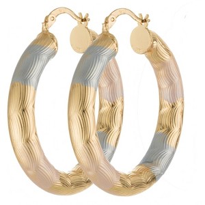 Vuskdtei18K Gold Plated Flower Dangle Earrings for Women, Hypoallergenic Cubic Zirconia Earrings, Elegant Chandelier Drop Earrings - 1 of 4