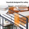 VINGLI Twin Metal Loft Bed with 15 Inches Guardrail/desk/Non-Slip Ladder/2 Charging Stations/Storage Shelve,4 Drawers,LED,No Box Spring Needed, Black - 4 of 4