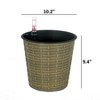 NAYSAYE Wicker Planter for Indoor Outdoor Plants Flowers Herbs with Built In Reservoir for Easy Care, Natural, 10.2"*10.2"*9.4" - 4 of 4