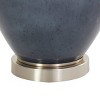 25"x14" Glass Colorblock Abstract Drip Accent Lamp with Cream Accent and Silver Base Blue - Olivia & May - 4 of 4