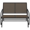 vidaXL Garden Glider Bench Brown 47.4"x29.9"x34.1" Textilene&Steel - 3 of 4
