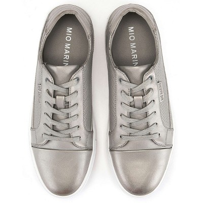 Mio Marino Men's Lace Casual Fashion Sneakers - Satin Gray, Size: 8 — фото 4