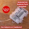 Christmas Stars 10ft String Light 3 Pack (Red, Green, White) 60 Total LED Fairy Lights- Waterproof Battery Pack- Indoor/Outdoor Decorations for Winter - 3 of 4