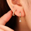 3 Pairs Gold Hoop Earrings Set: Dainty Small Huggie Hoops for Cartilage & Earlobe. Hypoallergenic Trendy Gift for Women. - 3 of 4