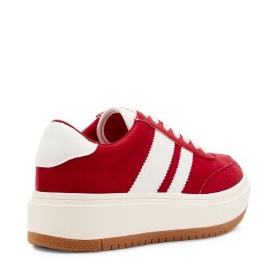 Женские кроссовки Madden Girl Navida Platform Sneaker - 6 - RED/WHITE — фото 2