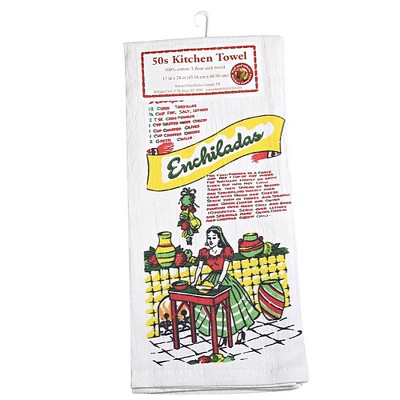 Decorative Towel Enchiladas Tonight Recipe 100% Cotton Kitchen Mexican Vl115 24.0 Inch Enchiladas Tonight Recipe 100% Cotton Kitchen Mexican Kitchen