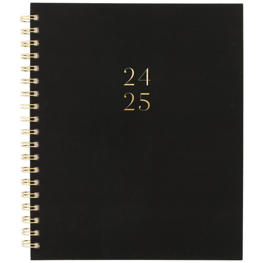 Sugar Paper Essentials 2024-25 Weekly/Monthly Planner 10.25x8.875 Black and Gold