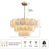23-39"Modern Natural Marble Living Room Chandeliers - 3 of 4