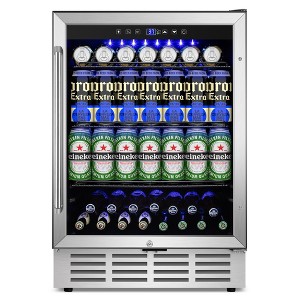 RAPSUAR 23.4 in. Single Zone 180-Cans Built-In/Freestanding Beverage Cooler - 1 of 4