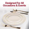 Smarty Had A Party Ivory with Gold Vintage Rim Plastic Wedding Set - 30 Sets - 4 of 4