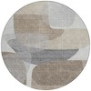 HomeRoots 8' Taupe And Gray Round Abstract Washable Indoor Outdoor Area Rug - 4 of 4
