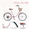 Okak 22IN Cruiser Bikes with Front Basket, Girls Bike with Steel Frame, V-Shape Brake and Comfort Saddles, Adult Bike for Girls and Women - 4 of 4