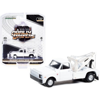 1968 Chevrolet C-30 Dually Wrecker Tow Truck White "Dually Drivers" Series 7 1/64 Diecast Model Car by Greenlight