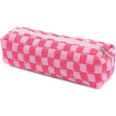 Fmeida Pencil Pouch Cute Pencil Case for Girls Aesthetic Pencil Bag with Zipper Pen Cases School blue