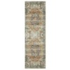 Vintage Distressed Floral Print Carpet Machine Washable Carpet Stain Resistant Easy Cleaning Indoor Carpet - 2 of 4