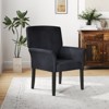 Tangkula Set of 4 Arm Chair Guest Chair Home Office w/ Wooden Legs - 3 of 4