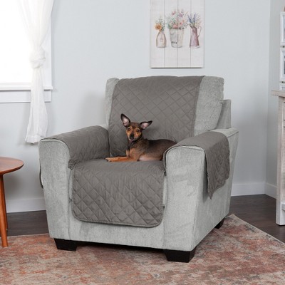 Gray Reversible Water-Resistant Quilted Chair Protector