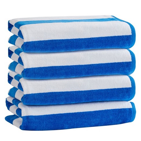 Nautical Stripe Cotton Oversized Reversible Beach Towel Set Of 2 By Blue  Nile Mills : Target