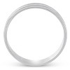 Pompeii3 Platinum 5mm Brushed Ring Mens Hand Carved Wedding Band - 3 of 4
