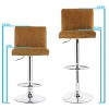 Elama 2 Piece Vintage Faux Leather Adjustable Bar Stool in Camel - 4 of 4