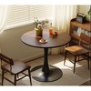 Ridstar 23.6 in. W Modern Round Coffee Table with MDF Top and Steel Base For Living Room-Brown - 3 of 4