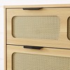 Okak Rustic Dresser for Bedroom with Wide Rattan Drawer, Wooden Chest Closet Storage Cabinet Organizer for Living Room Hallway Entryway - 4 of 4