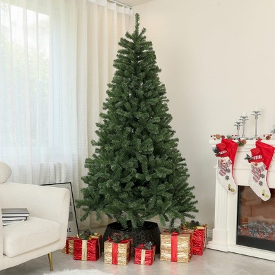 FURNIinspire Artificial Trees Auto Open Artificial Christmas Tree Christmas Decorations Holiday Decor For Living Room, Home, Green, 49.2"*49.2"*88.6"
