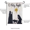 Evergreen Nativity Silhouette Garden Linen Flag - 3 of 4
