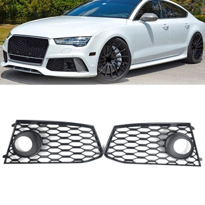 2 PCS Car Front Bumper Fog Light Lamp Grille Grill Cover,Left And Right Side Honeycomb Mesh Fog Light Grille Lamp Cover