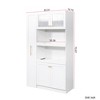 43"W Multifunctional Kitchen Pantry Storage Cabinet Pantry Organizer with Pull-out Multi-tier Storage Shelf and 4 Doors, White-ModernLuxe - image 4 of 4