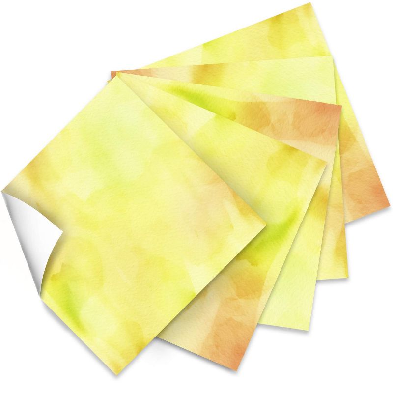 Craftopia Watercolor Patterned Vinyl Squares, 5 Pack, Yellow, 1 of 5