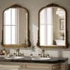 BEAUTYPEAK Arched Vintage Baroque Bathroom Vanity Mirrors - 2 of 4
