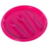 Basicwise Reusable Cutlery Set of 16 - Plastic Plates, Spoons, Forks and Knives (4 of each) - 4 of 4