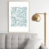 Heather Dutton Flowing Leaves Seafoam Metal Framed Art Print - Deny Desings - 2 of 3