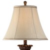 Regency Hill Rustic Traditional Vintage Table Lamp 30" Tall with USB Dimmer Cord Gold Tan Fabric Bell Shade for Bedroom Living Room House Bedside Home - 4 of 4