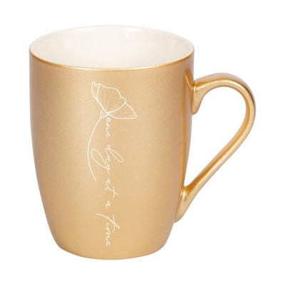 Elanze Designs One Day At A Time Vegas Gold 10 ounce New Bone China Coffee Cup Mug