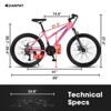 CAVINAS 24/26IN Mountain Bike with 21 Speeds and Dual Disc Brakes for Teenagers Girls Women, Adult Bike with 100mm Front Suspension - 3 of 4